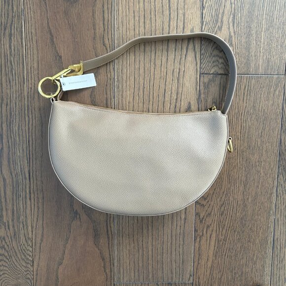 Faux-Leather Rounded Buckle Slouchy Bags: NWT - Picture 12 of 13